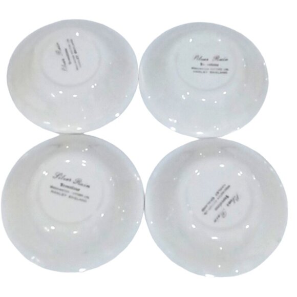 Vintage Silver Rain Set of 4 Ironstone Dishes Washington Pottery Hanley England - Picture 3 of 6